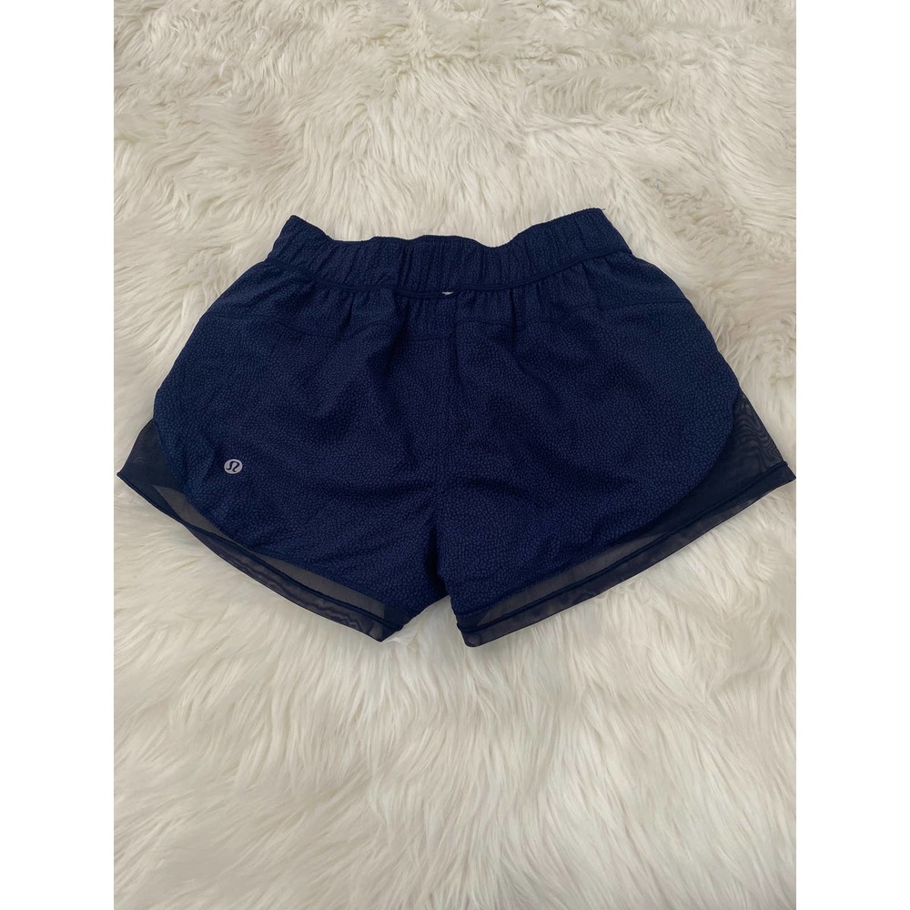 Lululemon Two With One Short Reversible 3" Midnight Navy Chakra Blueberry Jam